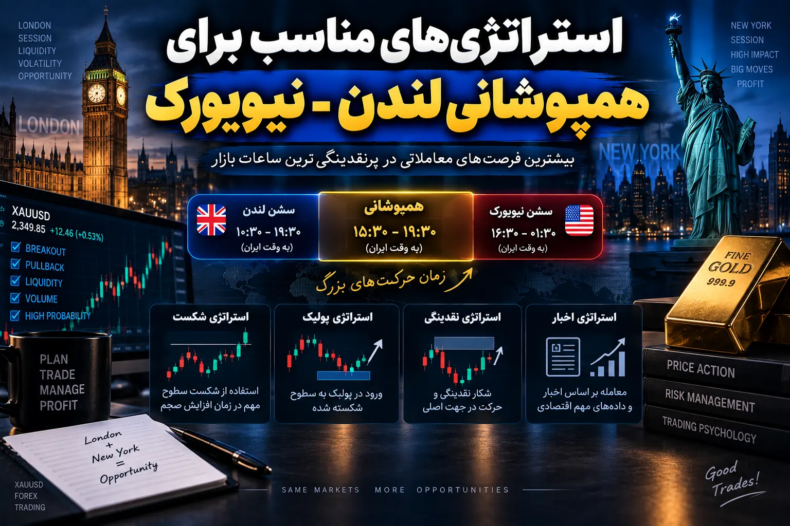 چگونه در بهترین زمان ترید طلا معامله کنیم؟